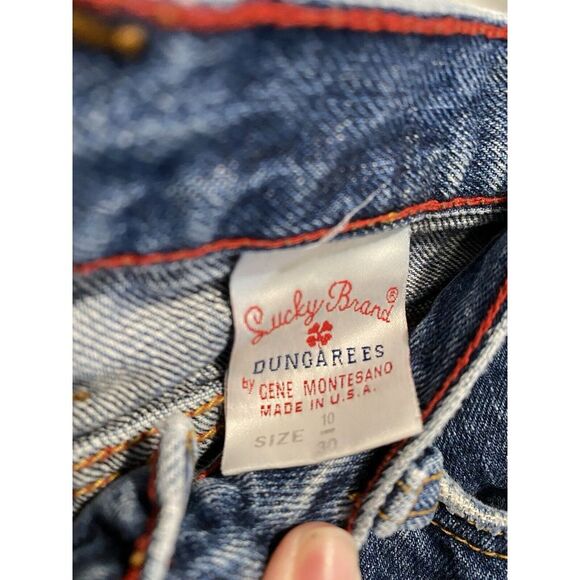 Vintage Lucky Brand Dungarees Gene Montesano Made In USA Jeans 30 / 10 Selvedge - Picture 4 of 14
